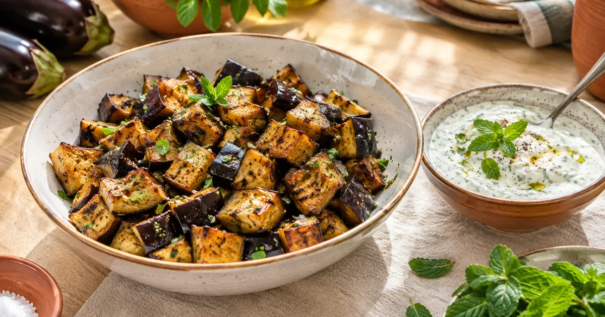 Aubergines au air fryer : fondantes avec très peu d’huile
