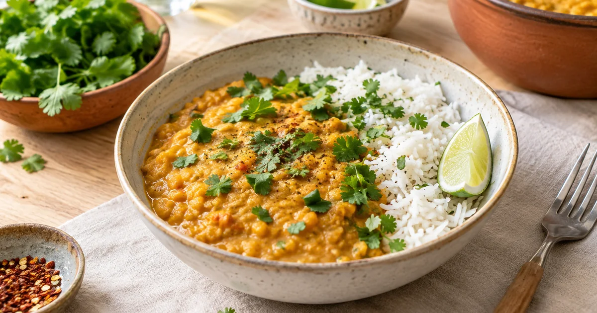 Dahl de lentilles corail : la recette facile et légère