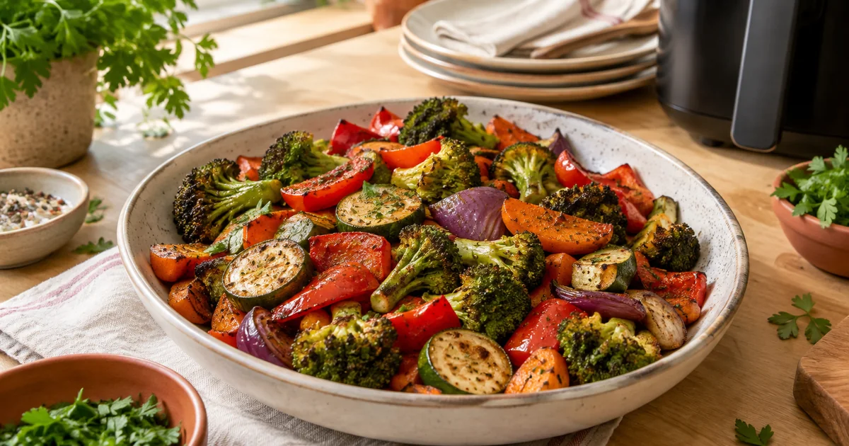 Légumes rôtis au air fryer : la méthode et les temps de cuisson