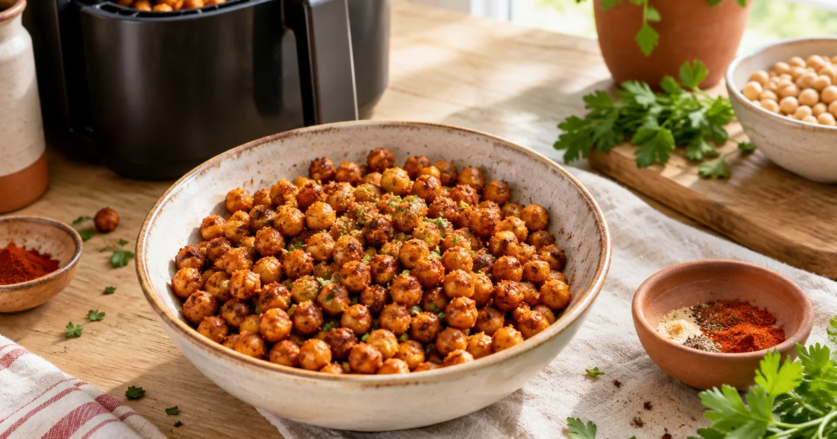 Pois chiches croustillants au air fryer : l’apéro sain et protéiné