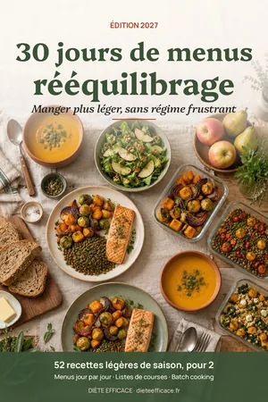 Couverture de 30 jours de menus rééquilibrage