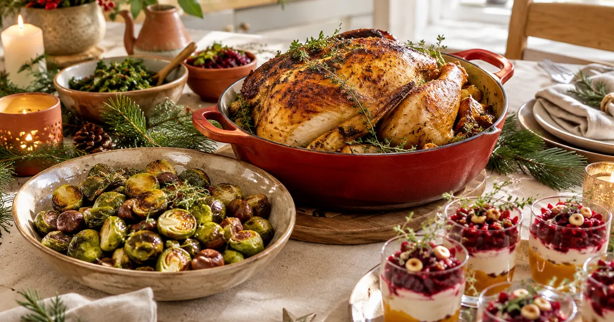 Repas de Noël léger : 3 menus festifs complets et le planning J-3