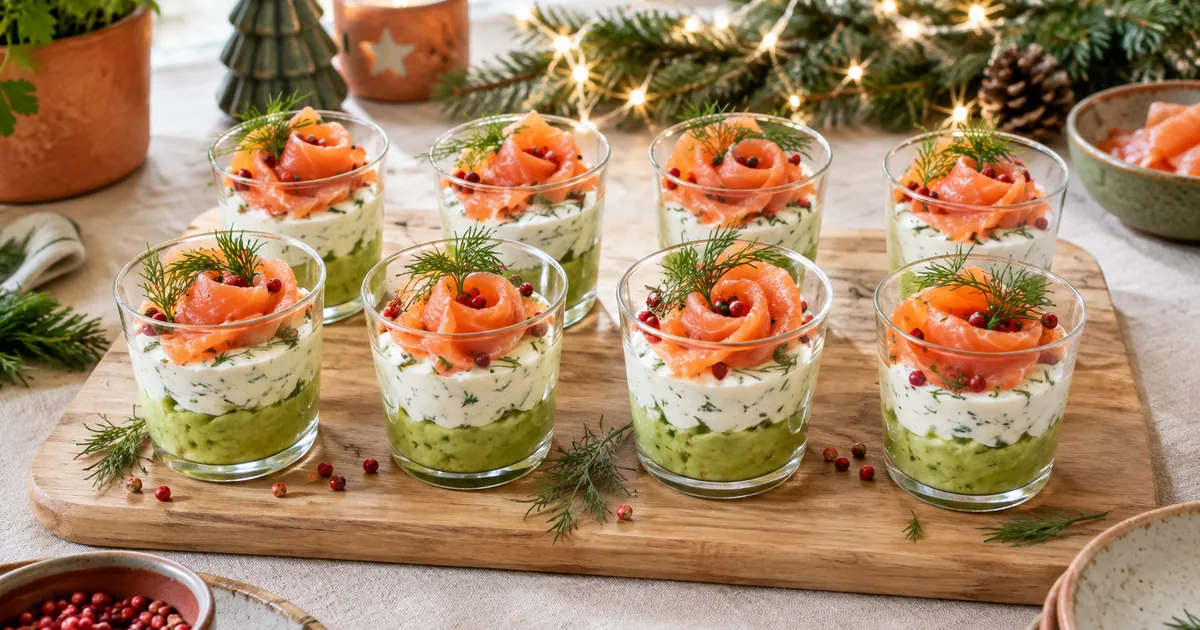 Verrines de Noël légères : saumon-avocat et 9 autres recettes à faire la veille
